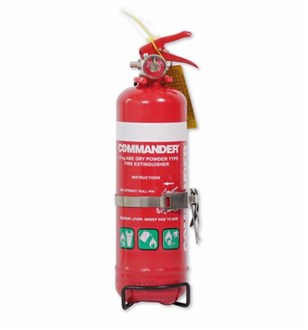 COMMANDER CP10ABE 1KG DRY CHEMICAL POWDER FIRE EXTINGUISHER