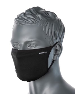 PORTWEST CV33 TRIPLE LAYER ANTI-MICROBIAL FABRIC FACE MASK