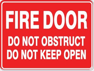FIRE DOOR DO NOT OBSTRUCT SIGN