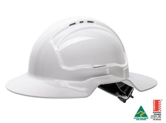 FORCE 360 FPRBB57R BROAD BRIM HARD HAT VENTED 6 POINT HARNESS TYPE 1