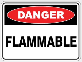 DANGER - FLAMMABLE SIGN