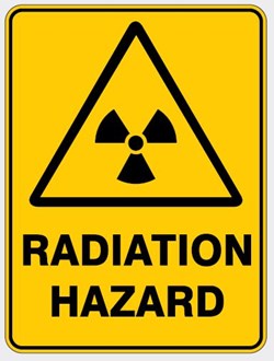 WARNING - RADIATION HAZARD SIGN