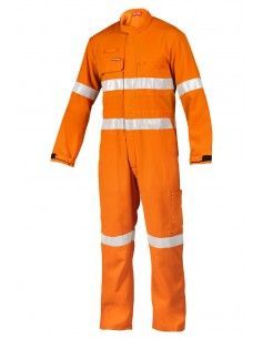 HARD YAKKA TECASAFE PLUS COVERALL WITH FR REFLECTIVE TAPE