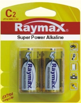 RAYMAX C CELL SUPER POWER ALKALINE BATTERY-2/PK