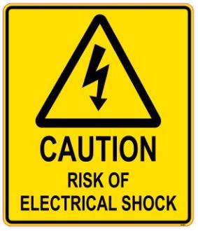 CAUTION ELECTRICAL SHOCK DECAL-4/PKT
