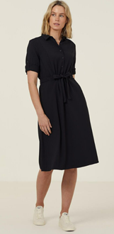 HEAVY STRETCH GEORGETTE CAT67Y SHIRT DRESS