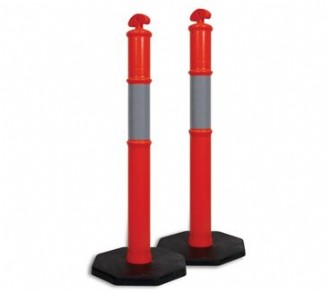T-TOP HI VIS BOLLARD & BASE - 8KG 