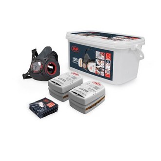 JSP FORCE TYPHOON 8 HALF MASK RESPIRATOR SPRAY PAINTERS KIT w/ A2P2 FILTERS