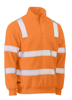BISLEY BK6816T TAPED HI VIS VIC RAIL POLAR FLEECE JUMPER 