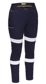 BISLEY BPL6015T  WOMENS TAPED MID RISE STRETCH COTTON PANTS 