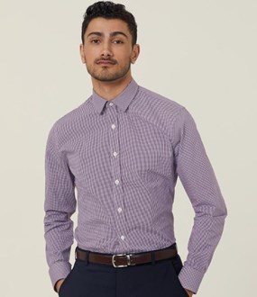 NNT CATJDF AVIGNON GINGHAM CHECK L/SL SLIM SHIRT