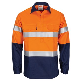 DNC 3407 PATRON SAINT L/SL REFLECTIVE HI VIS FR/ARC RATED C/F DRILL SHIRT