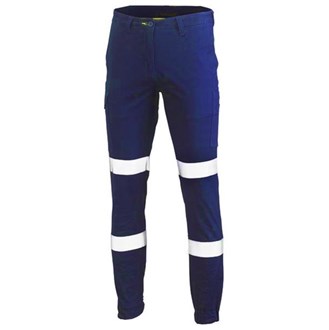 ATLAS AW1006R REFLECTIVE STRETCH CUFFED CARGO TROUSERS-DOUBLE HOOP