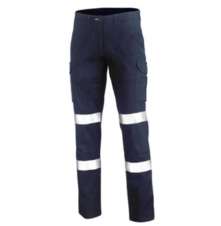 ATLAS AW1008R REFLECTIVE STRETCH DRILL CARGO TROUSERS-DOUBLE HOOP