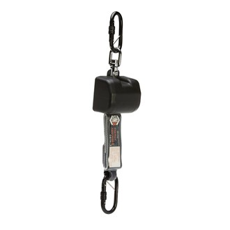 LINQ IRW225KSKS 2.5M RETRACTING WEBBING LANYARD WITH HARDWARE KS X2