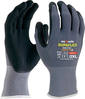 MAXISAFE GFN267 SUPAFLEX NITRILE FOAM COATED GLOVES