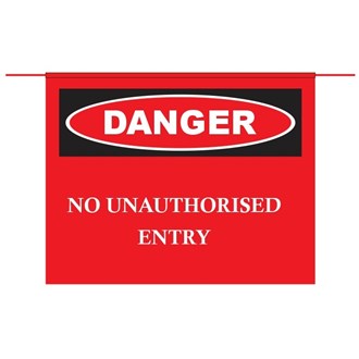 DANGER FLAG PVC WITH NYLON ROPE
