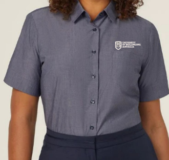 CATUDJ UOW SCHOOL OF NURSING WOMENS FACILITATORS S/SL BLOUSE