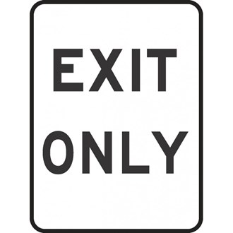 EXIT ONLY SITE SIGN 