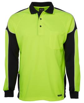JB'S 6AP4L L/SL HI VIS MICROMESH ARM PANEL POLO