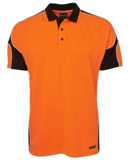 JB'S 6AP4S S/SL HI VIS MICROMESH ARM PANEL POLO