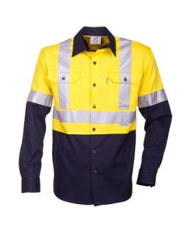 ATLAS 07388 L/SL REFLECTIVE HI VIS COTTON DRILL SHIRT
