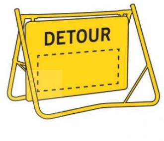 DETOUR ARROW T1-6 SWING STAND SIGN